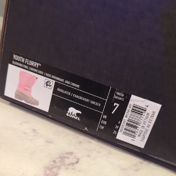 Sorel Kids Pink and Gray Snow Boots - Picture 2 of 2